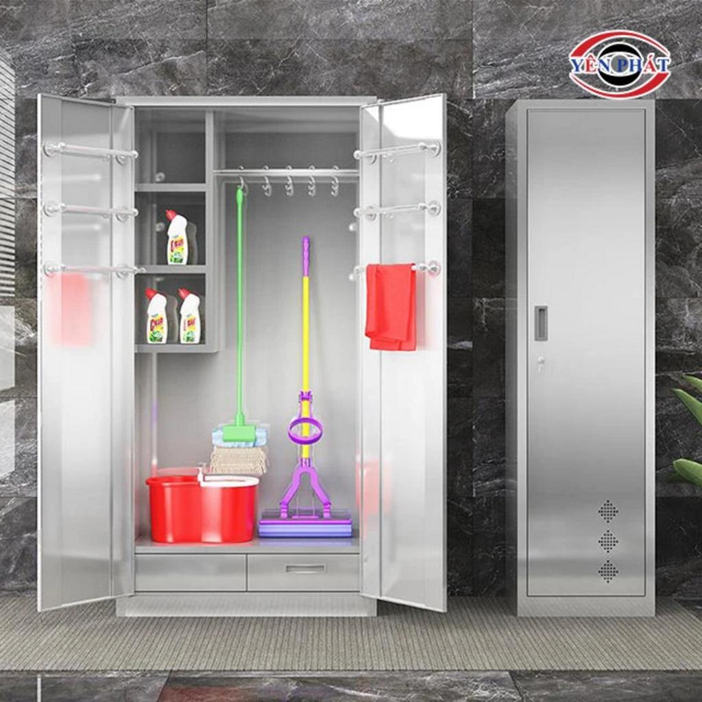 Thép 0.5–0.7 mm với sơn tĩnh điện: bề mặt chống gỉ, dễ lau chùi, giữ tính thẩm mỹ lâu dài.