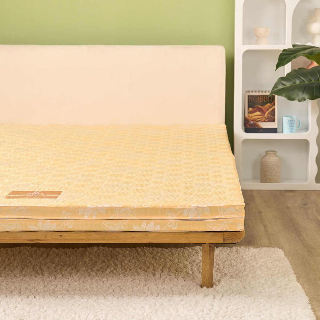 Độ dày 10cm và độ cứng vừa — hỗ trợ cột sống, giảm đau lưng.