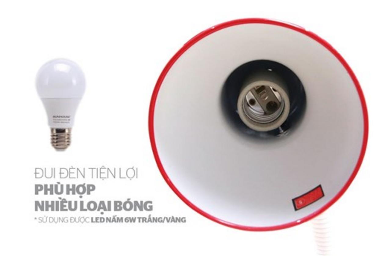 Bóng LED kèm theo cho ánh sáng ổn định, bảo vệ mắt trẻ.
