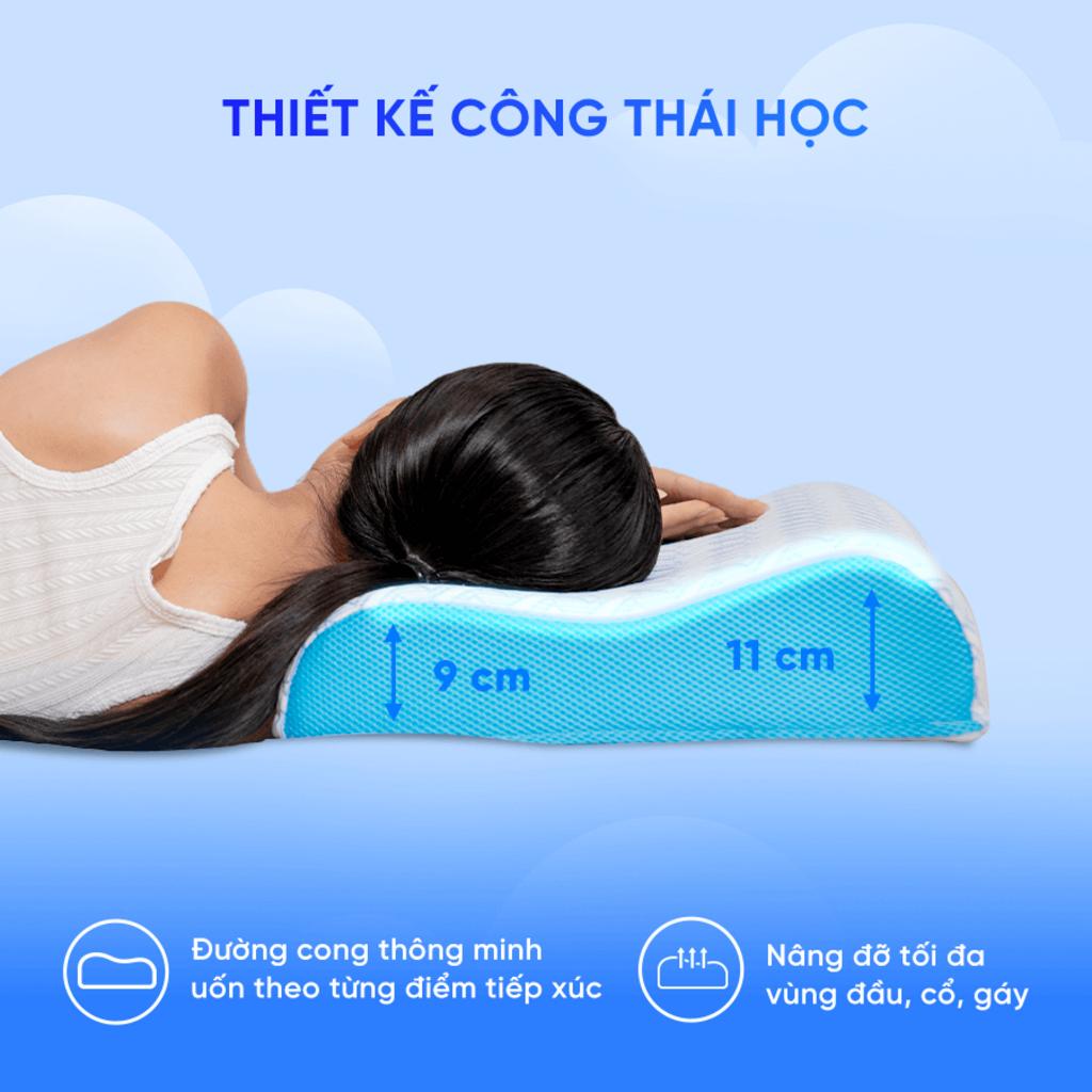 Thiết kế lượn sóng công thái học giúp duy trì đường thẳng cột sống.