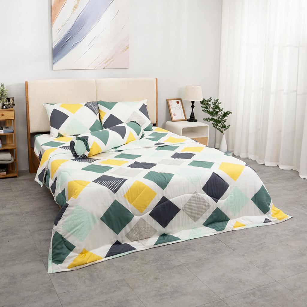 100% Tencel — sợi cellulose tự nhiên giúp hút ẩm và mát suốt đêm.