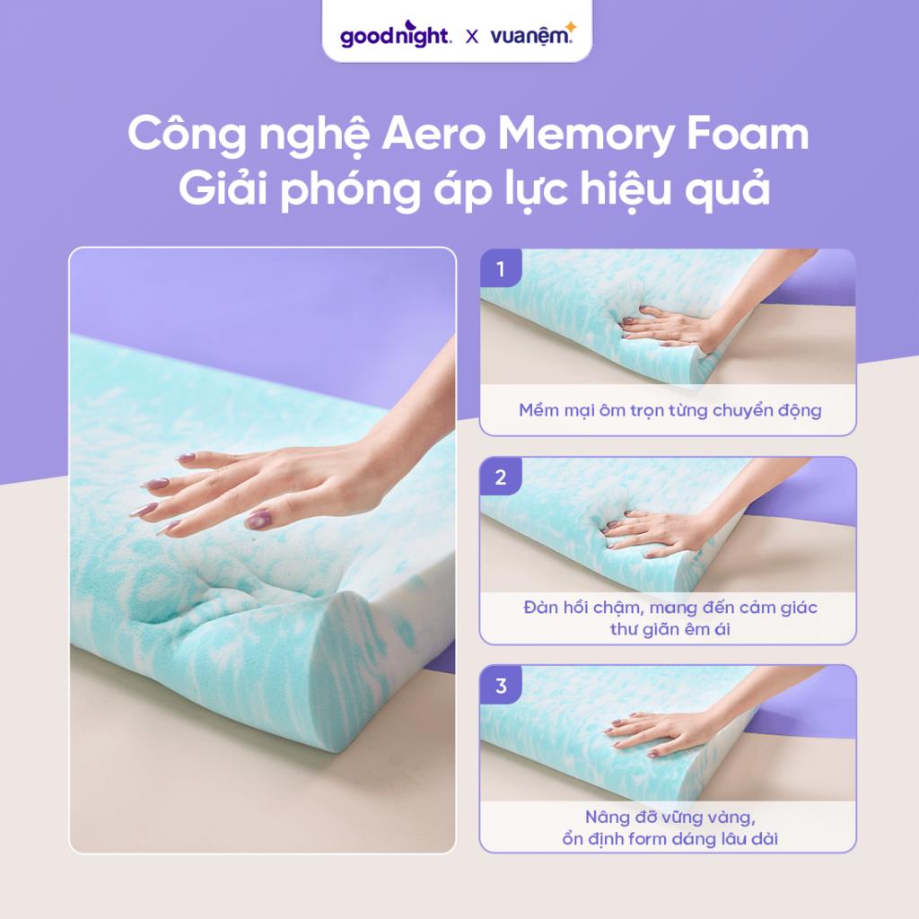 Aero Memory Foam — kết cấu ôm và phân tán áp lực.