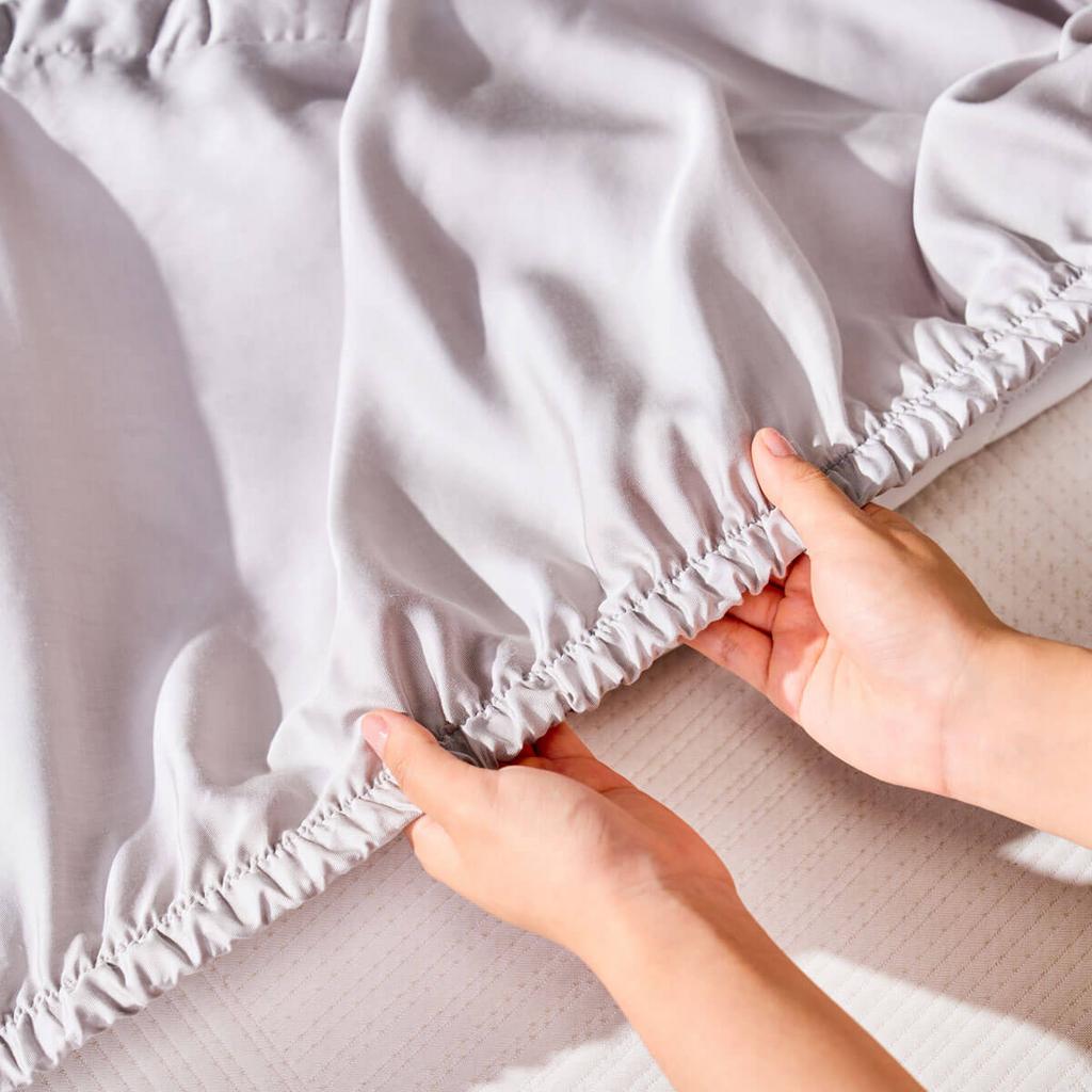 Bộ 5 chi tiết đầy đủ — ga chun cao 35cm, phù hợp nệm tiêu chuẩn.