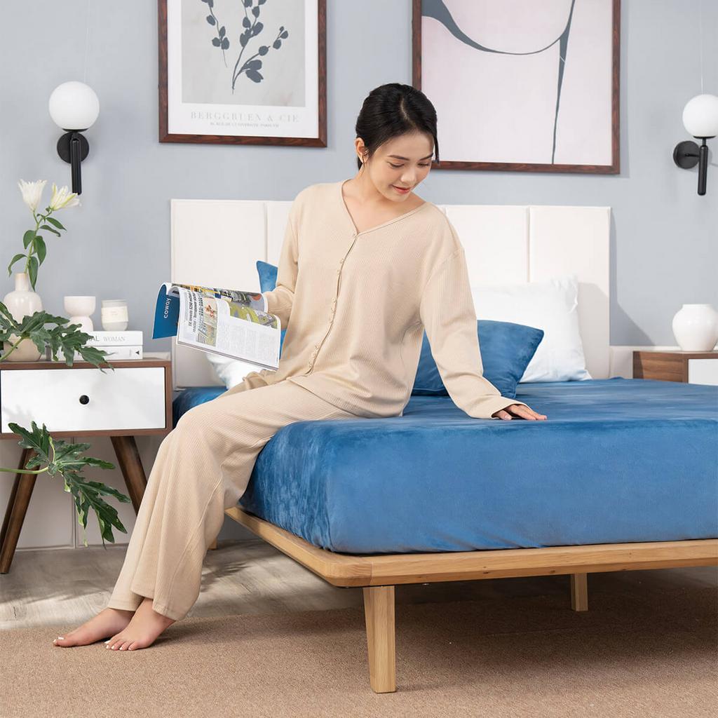 Độ bền cao — xử lý chống xù và giữ màu sau giặt.