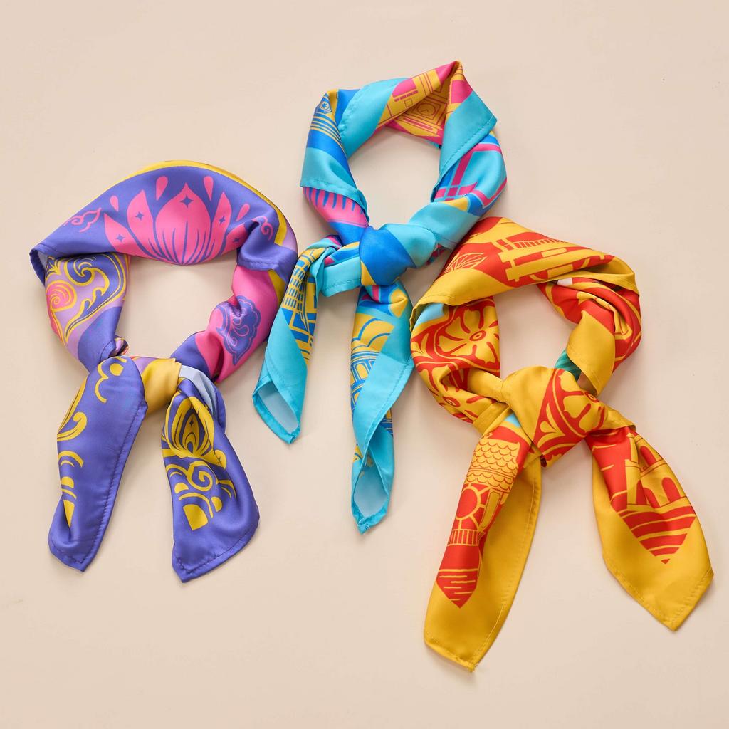 Kích thước tiêu chuẩn 70x70 cm và viền cuốn mép 5mm — hoàn thiện tỉ mỉ.