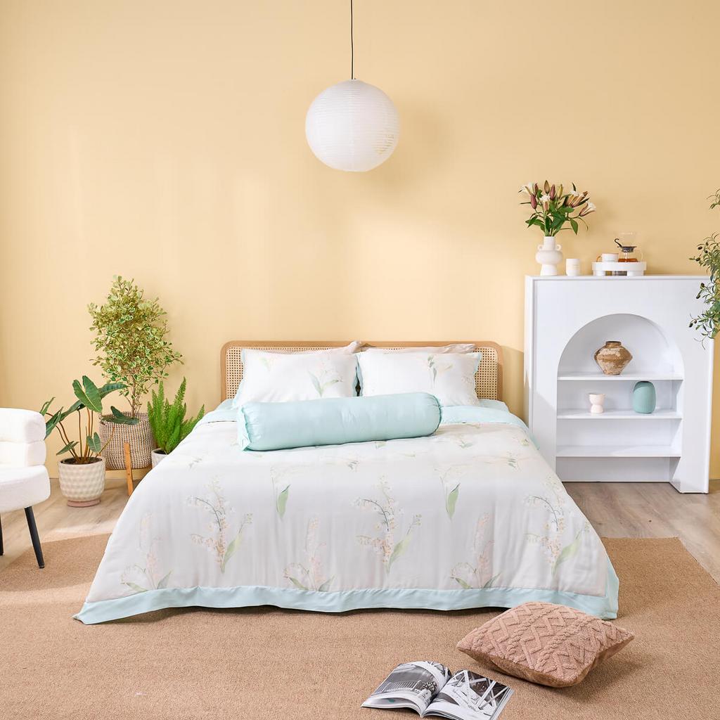 Cận cảnh sợi Lyocell: mịn, bóng nhẹ và thoáng khí.