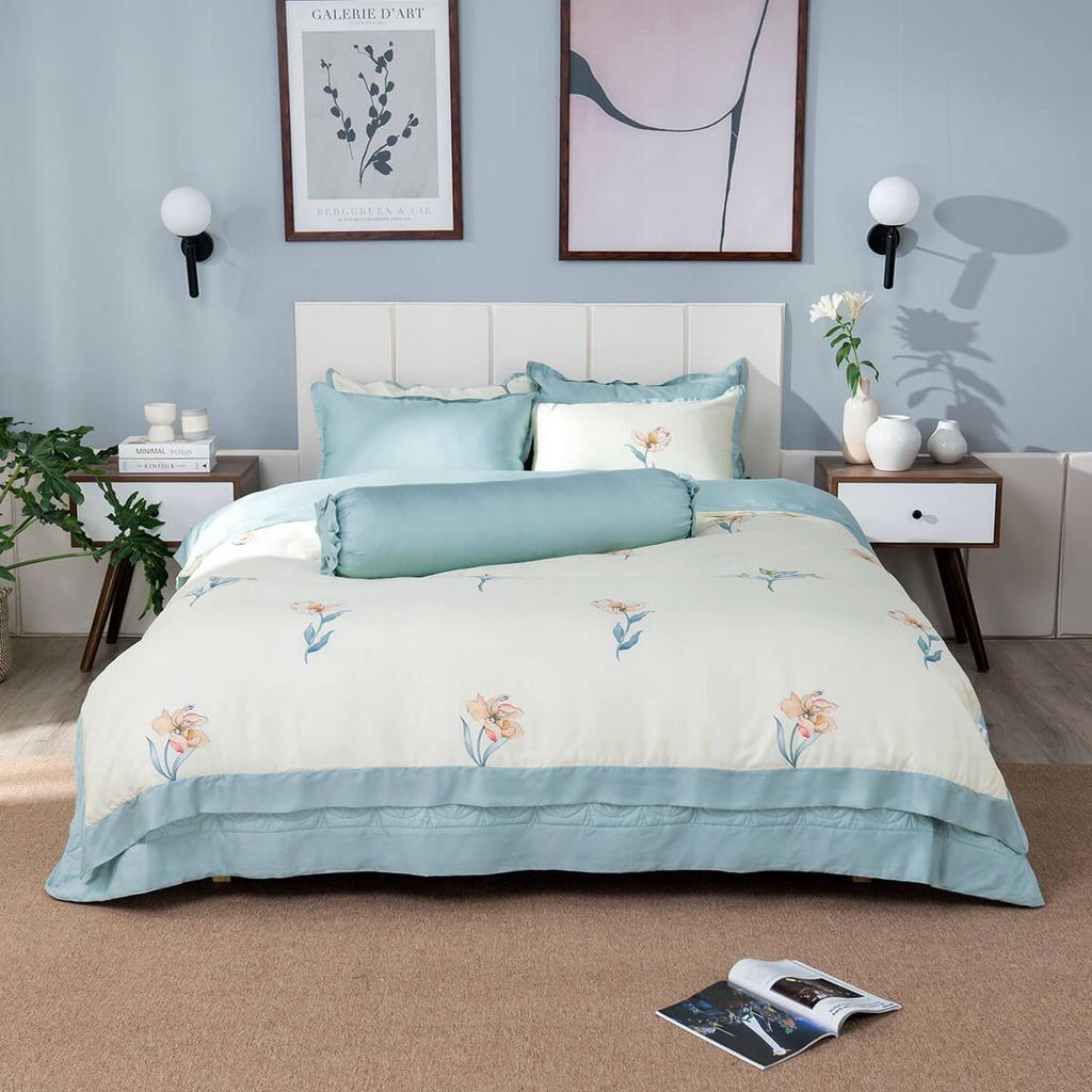 Cận cảnh sợi Lyocell — mềm mịn, bóng nhẹ và thoáng khí.