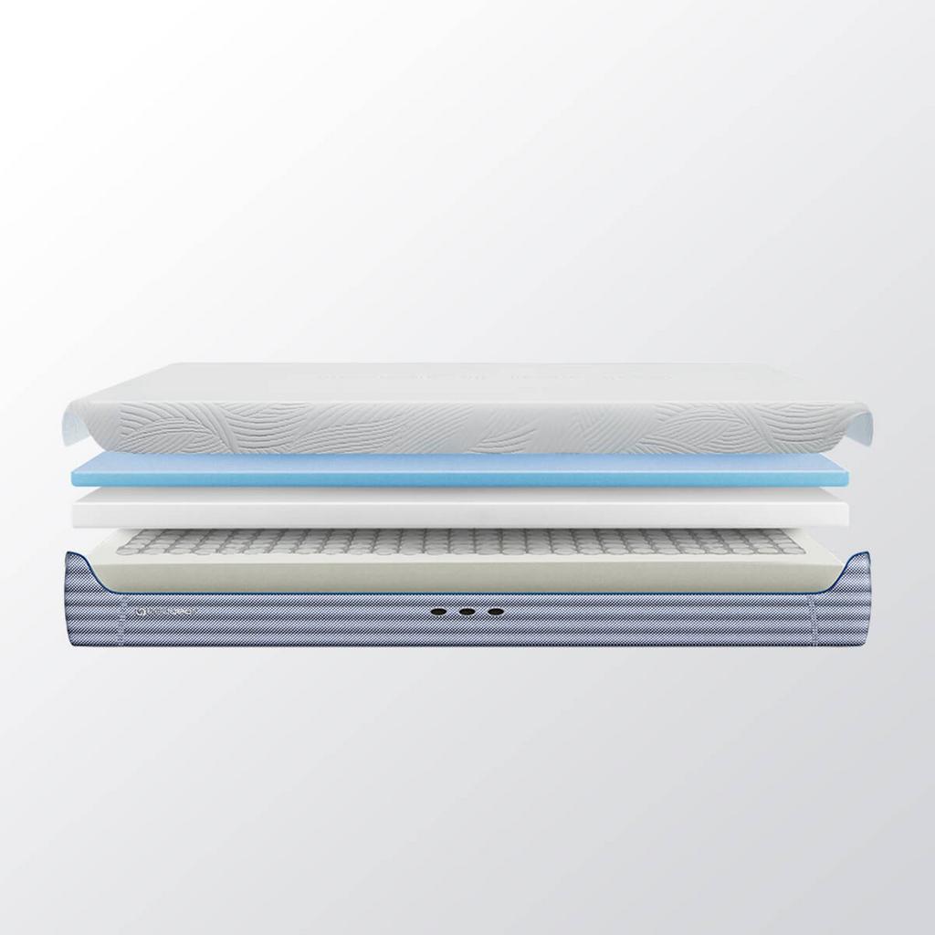 Lớp foam React được CertiPUR‑US chứng nhận — giảm áp lực, đàn hồi nhanh.