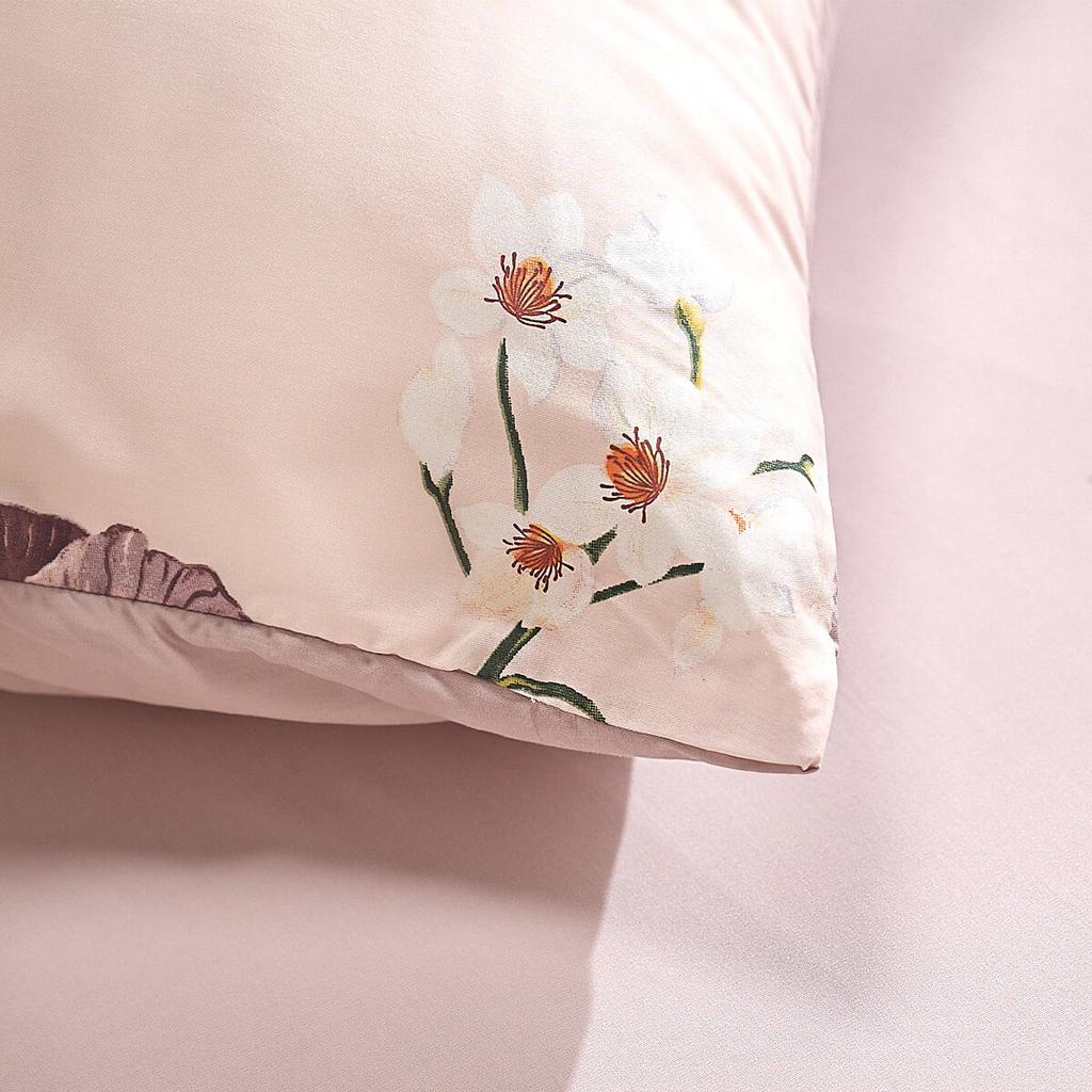 Macro sợi Tencel 40s — bề mặt mịn, mềm như lụa.