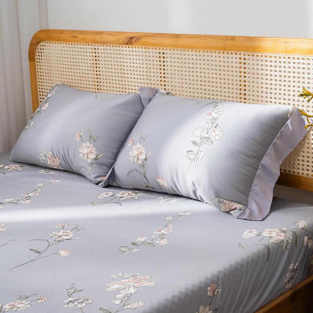 100% Tencel — mềm mượt, nguồn gốc từ sợi gỗ tự nhiên.