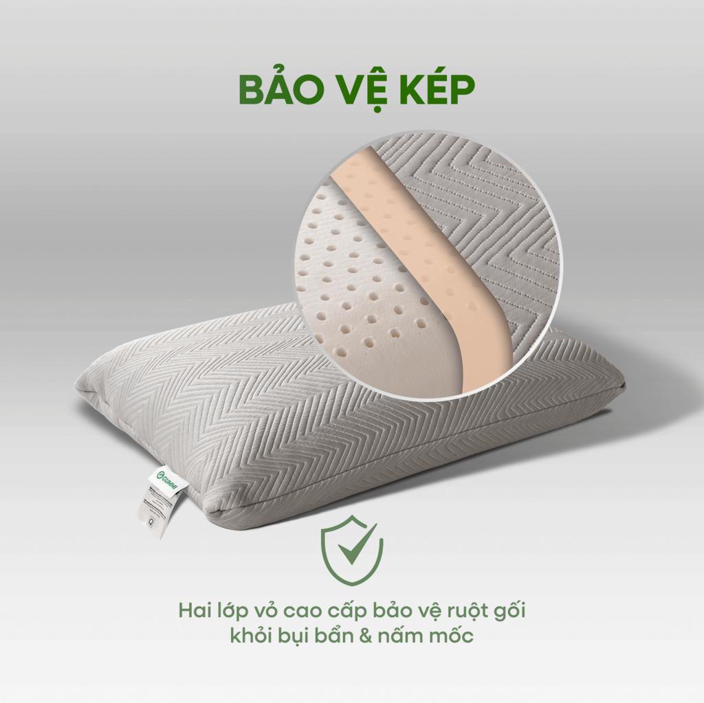 Thiết kế oval tạo đường cong ôm sát đầu & cổ.