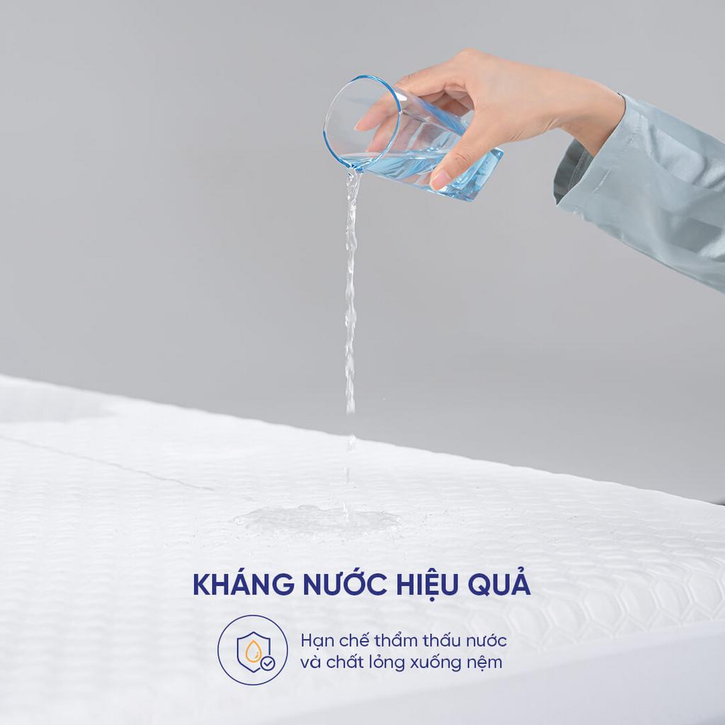 Lớp màng TPU chống thấm ngăn nước và vết bẩn xâm nhập vào nệm.