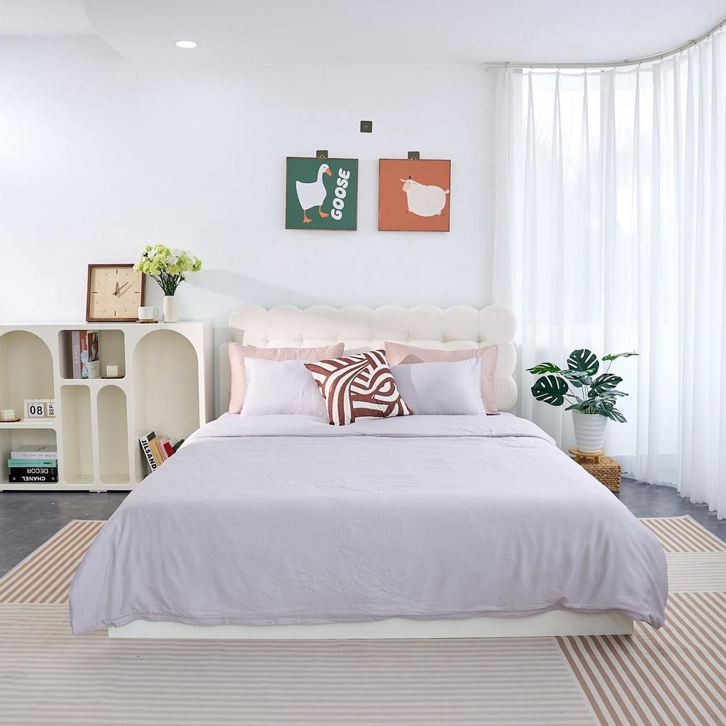 Ga chun deep-pocket phù hợp nệm 20–30cm, ôm sát và cố định.