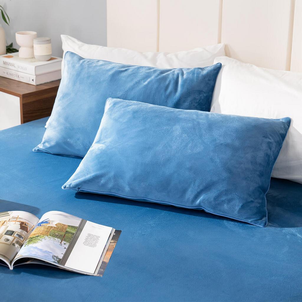 Bộ ga chun nỉ nhung Amando Sol - mềm mịn, ấm áp ngay từ lần chạm đầu tiên.