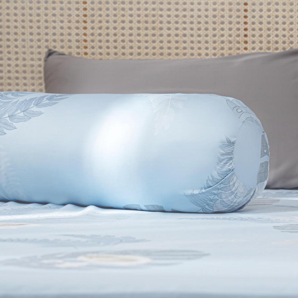 Bộ ga chun Amando Bliss TC004 trải trên nệm, hiển thị cấu trúc vải tencel mịn và màu sắc chuẩn.