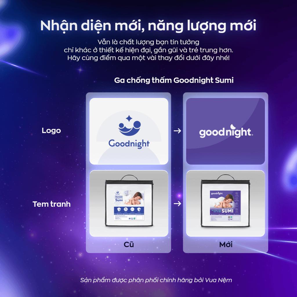 Ga chống thấm Goodnight Sumi — mềm mại, kháng khuẩn và chống thấm full nệm.