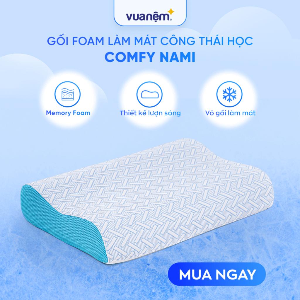 Gối foam Comfy Nami — êm, ôm sát, làm mát theo BST 'Ngủ Mát'.
