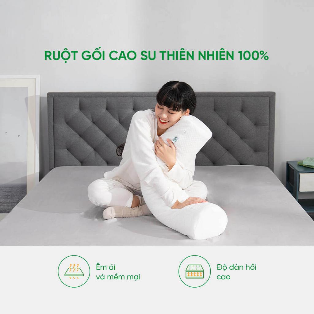 Gối ôm Gummi Body 20x100cm — 100% lõi cao su thiên nhiên, vỏ Tencel mềm mại.