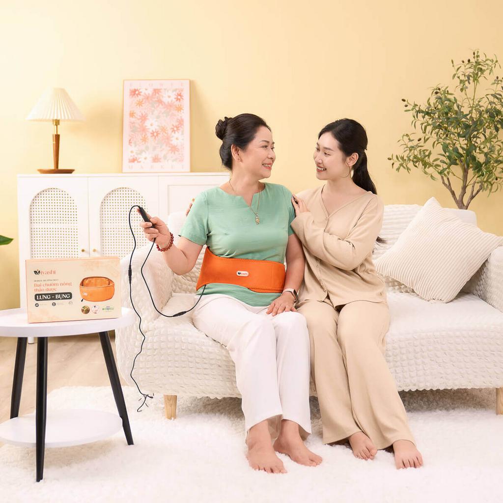 Iyashi Đai chườm thảo dược lưng-bụng — chườm ấm tự nhiên cho giảm đau nhanh, tiện dùng mọi lúc.