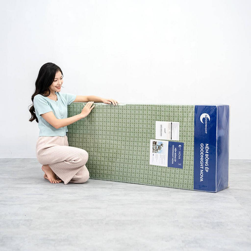 Nệm Goodnight Nova gấp 3 — gọn gàng, hỗ trợ cột sống, phù hợp cho không gian nhỏ.