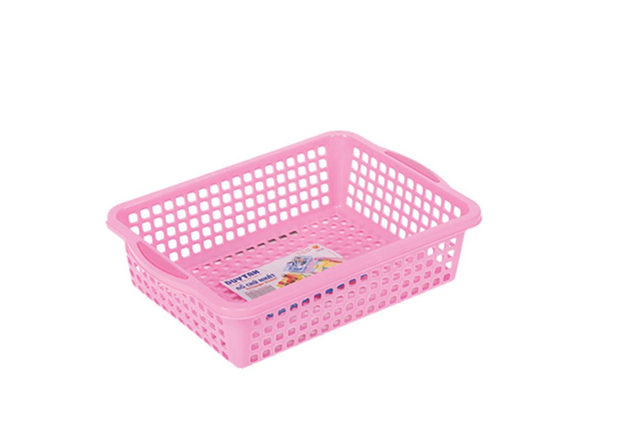 Rổ chữ nhật 2 Tấc No.R008 — gọn gàng, màu sắc tươi, phù hợp tủ lạnh và kệ bếp.