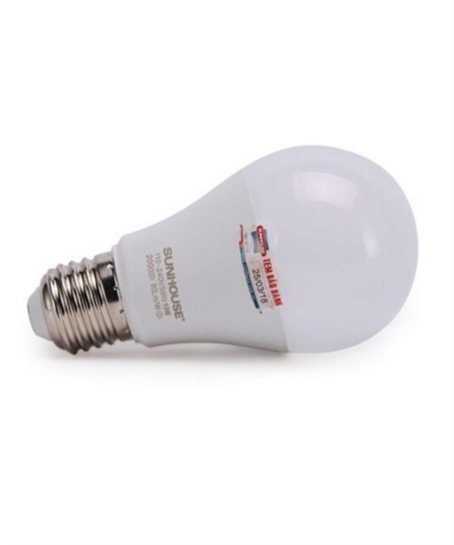 Bộ đèn LED thân nhôm SHE-LEDA60AL-A10W — ánh sáng trắng dịu, thân nhôm tản nhiệt.