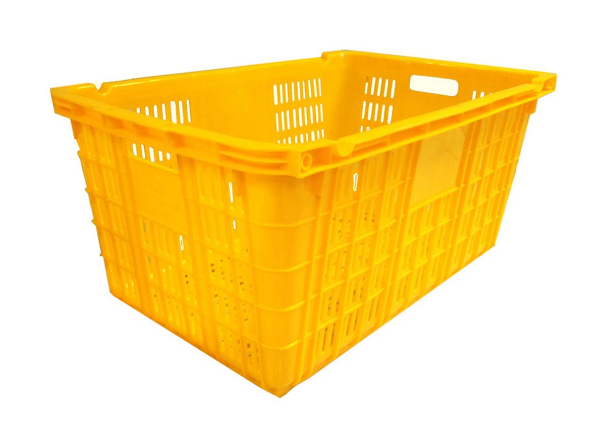 Sóng quai sắt No.HQ002 — HDPE chính phẩm, quai sắt chịu lực, thiết kế sóng hở tối ưu cho nông sản.