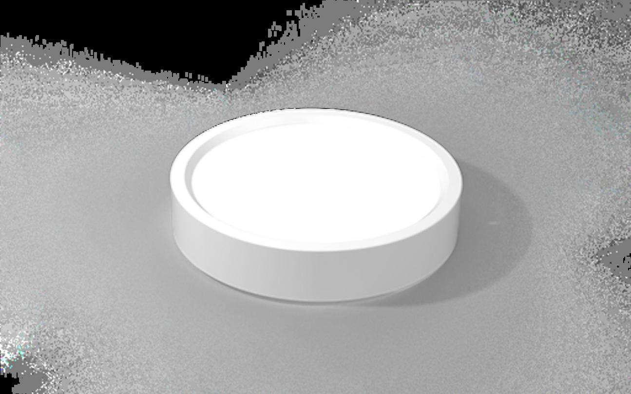 Đèn LED ốp trần Sunhouse SHE-TT-18W-ST trên trần phòng khách — ánh sáng đều, thẩm mỹ hiện đại.