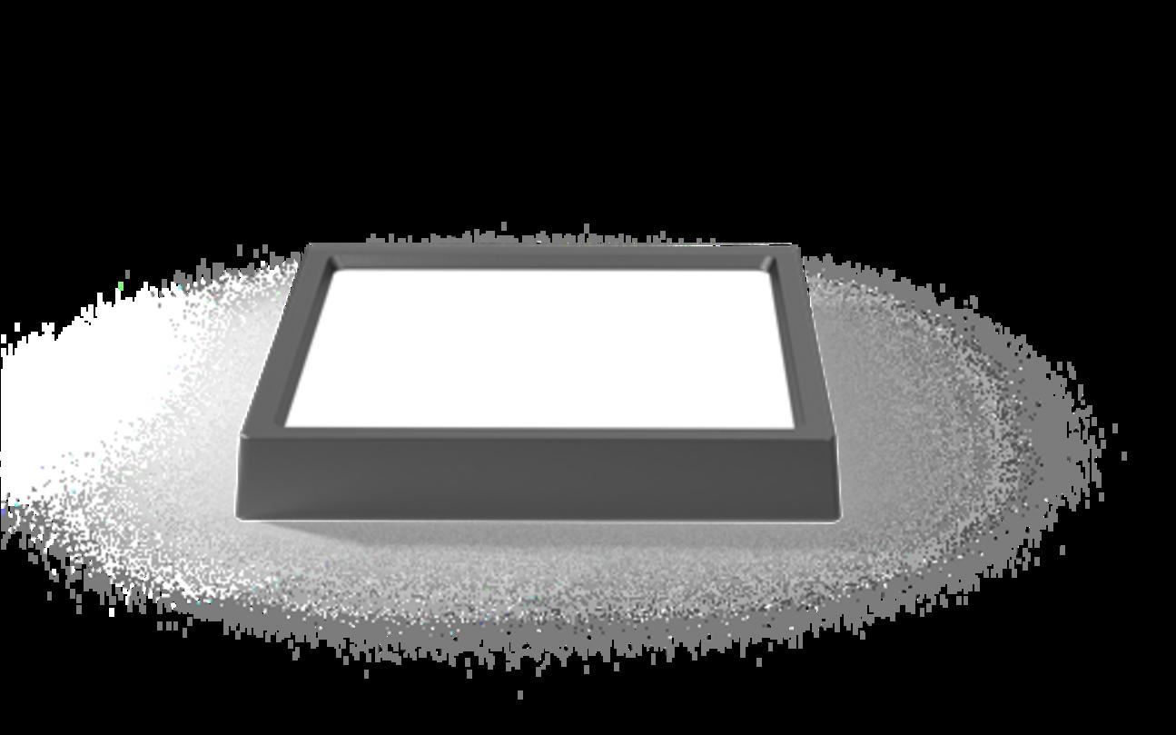 Đèn LED ốp trần vuông đen SUNHOUSE SHE-VD-24W-ST trong phòng khách hiện đại — ánh sáng đều, thiết kế mỏng.