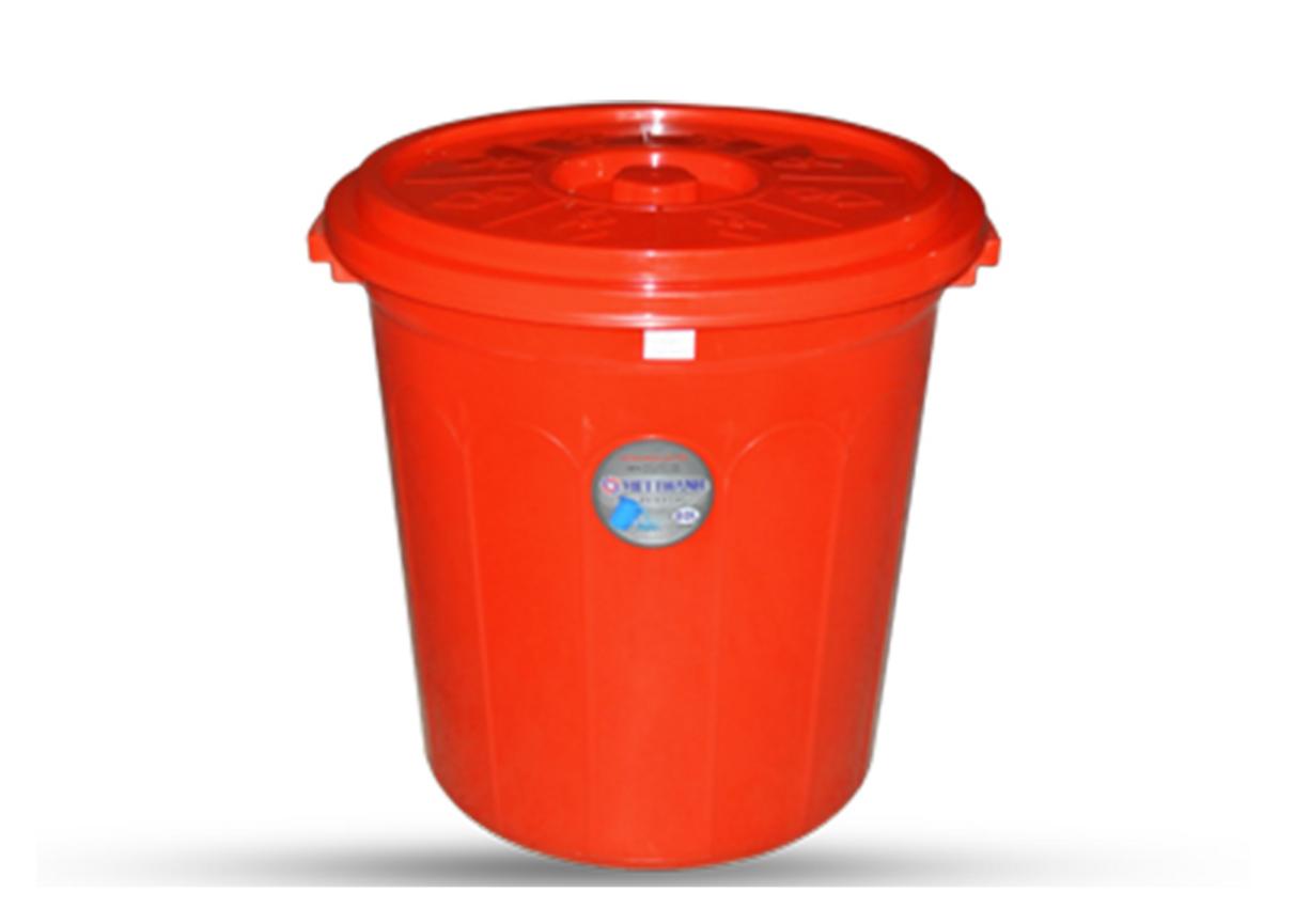 Thùng 80 lít No.T006 - nắp kín, PP chính phẩm, màu tùy chọn.