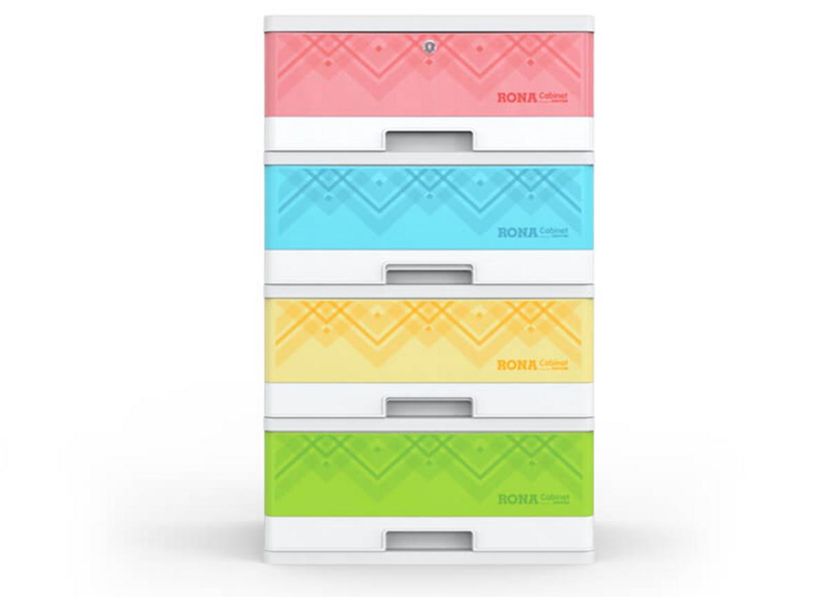 Tủ Rona 4 ngăn No.T048 — giải pháp lưu trữ gọn gàng cho phòng ngủ, phòng trọ và văn phòng nhỏ.