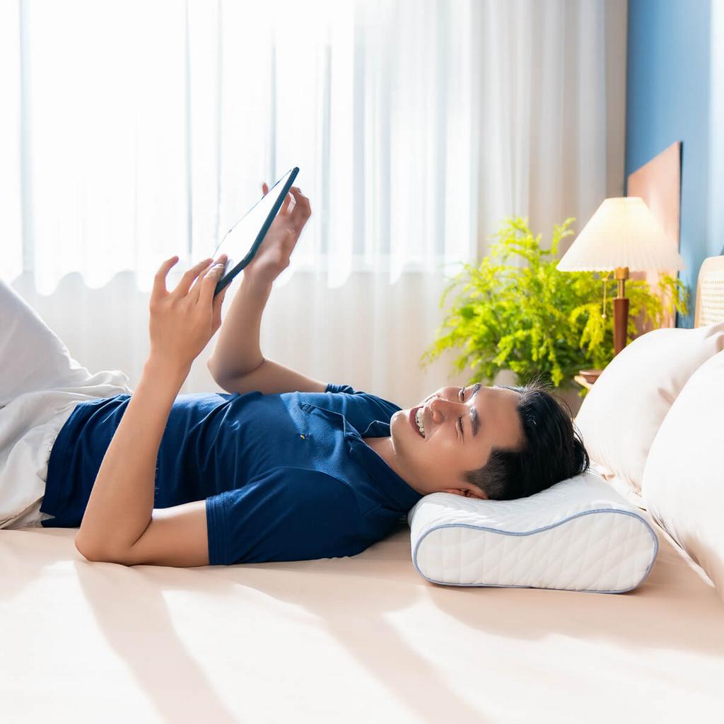 Kích thước chuẩn 30x60 cm — tương thích vỏ gối tiêu chuẩn.