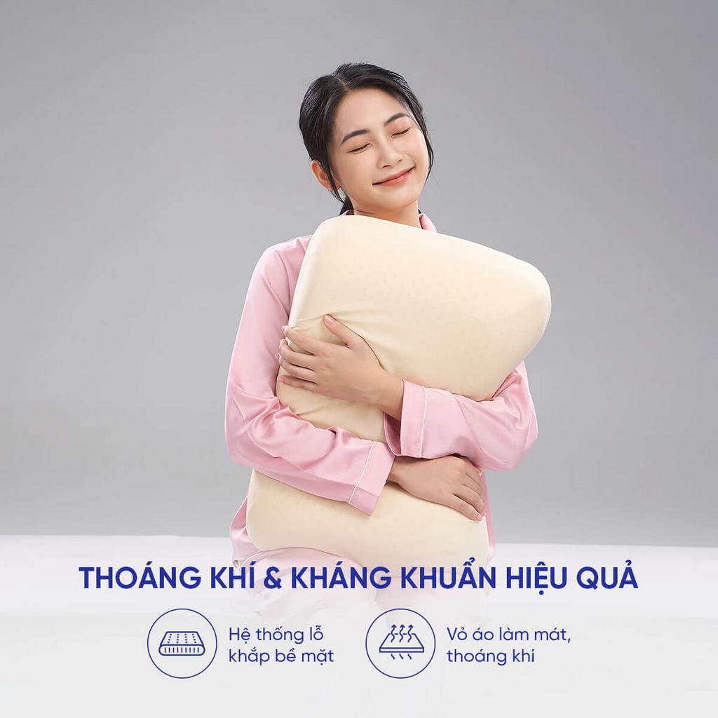 Lõi gối có lỗ thông hơi cho phép thoát ẩm và luồng gió.