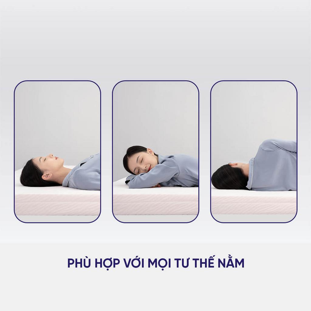 Nâng đỡ đa vùng giữ thẳng cột sống, giảm áp lực lên hông và vai.