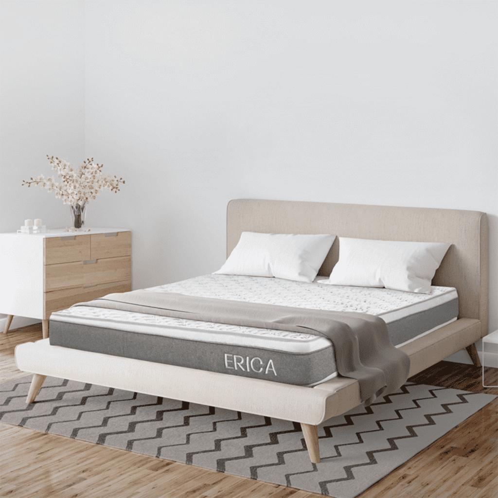 Hero image: Nệm Erica Smart Tech 15cm — nhìn cận lớp vải và độ dày thật.