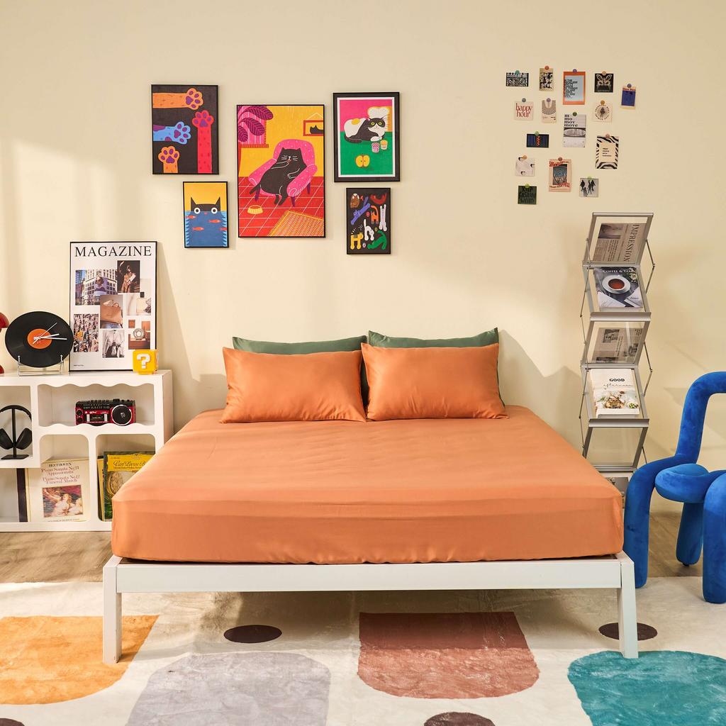 Pha vải 55% Tencel + 45% Polyester: mềm và bền.