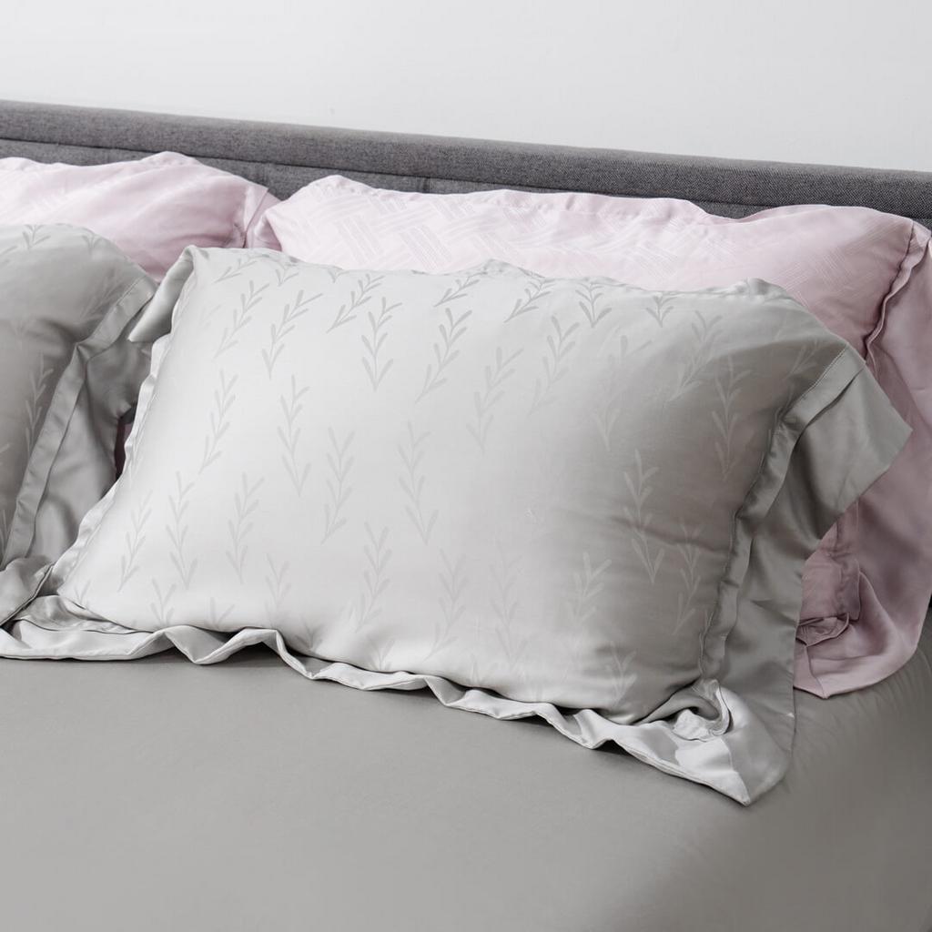 Bộ chăn ga Lụa tencel cao cấp Amando Lagom 5 chi tiết Màu Xám