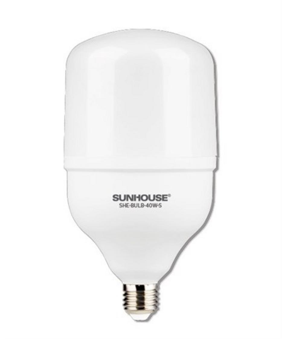 Bóng đèn LED Bulb SUNHOUSE SHE-BULB-40W-S — ánh sáng trắng rõ ràng cho phòng khách và góc học tập.
