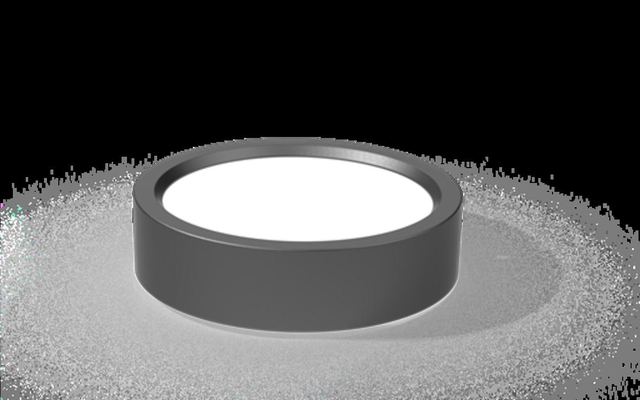 ĐÈN LED ốp trần tròn đen SUNHOUSE SHE-TD-12W-ST — hero shot trong phòng khách hiện đại.