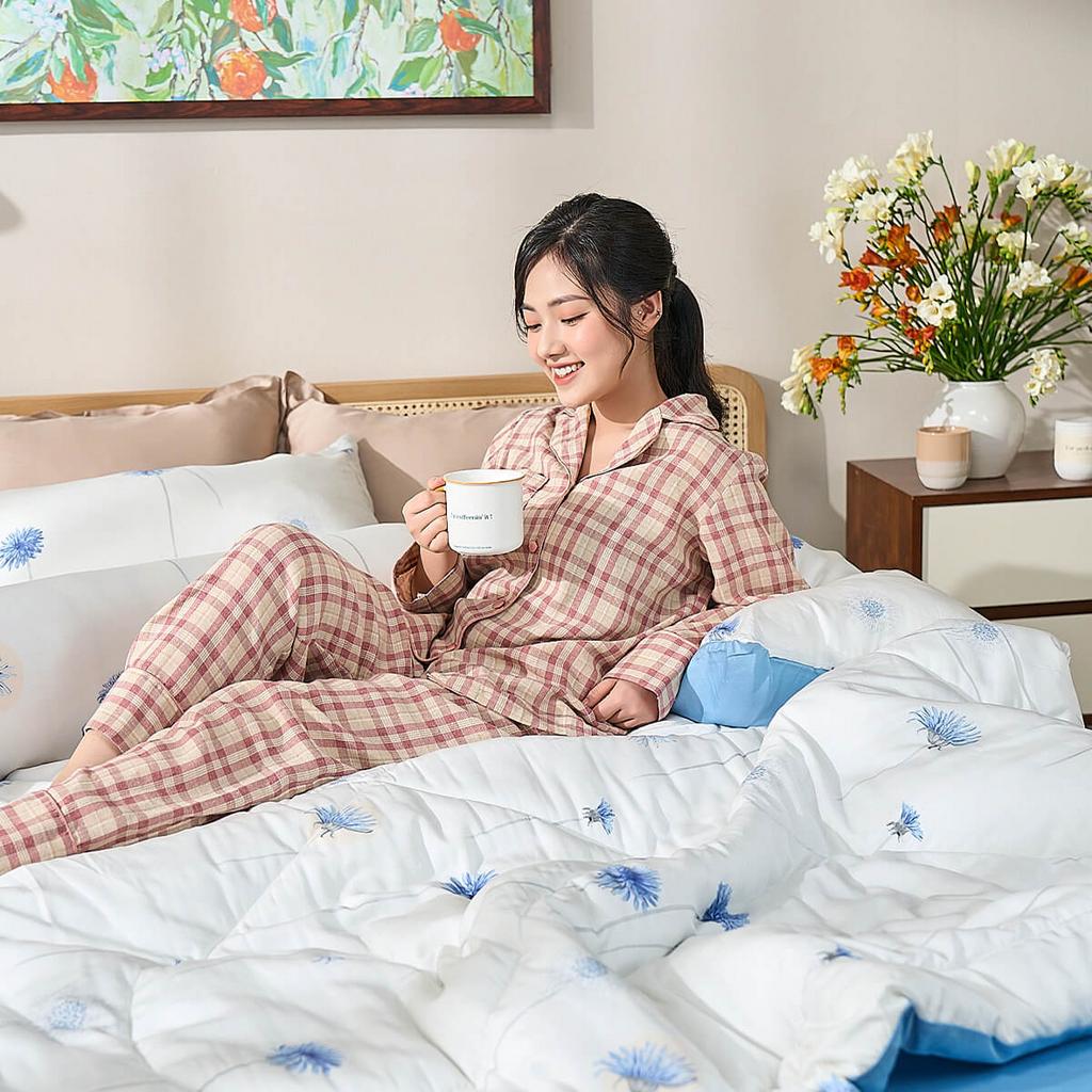 Bộ ga chun sợi gỗ thiên nhiên tencel Amando Aleena 5 chi tiết