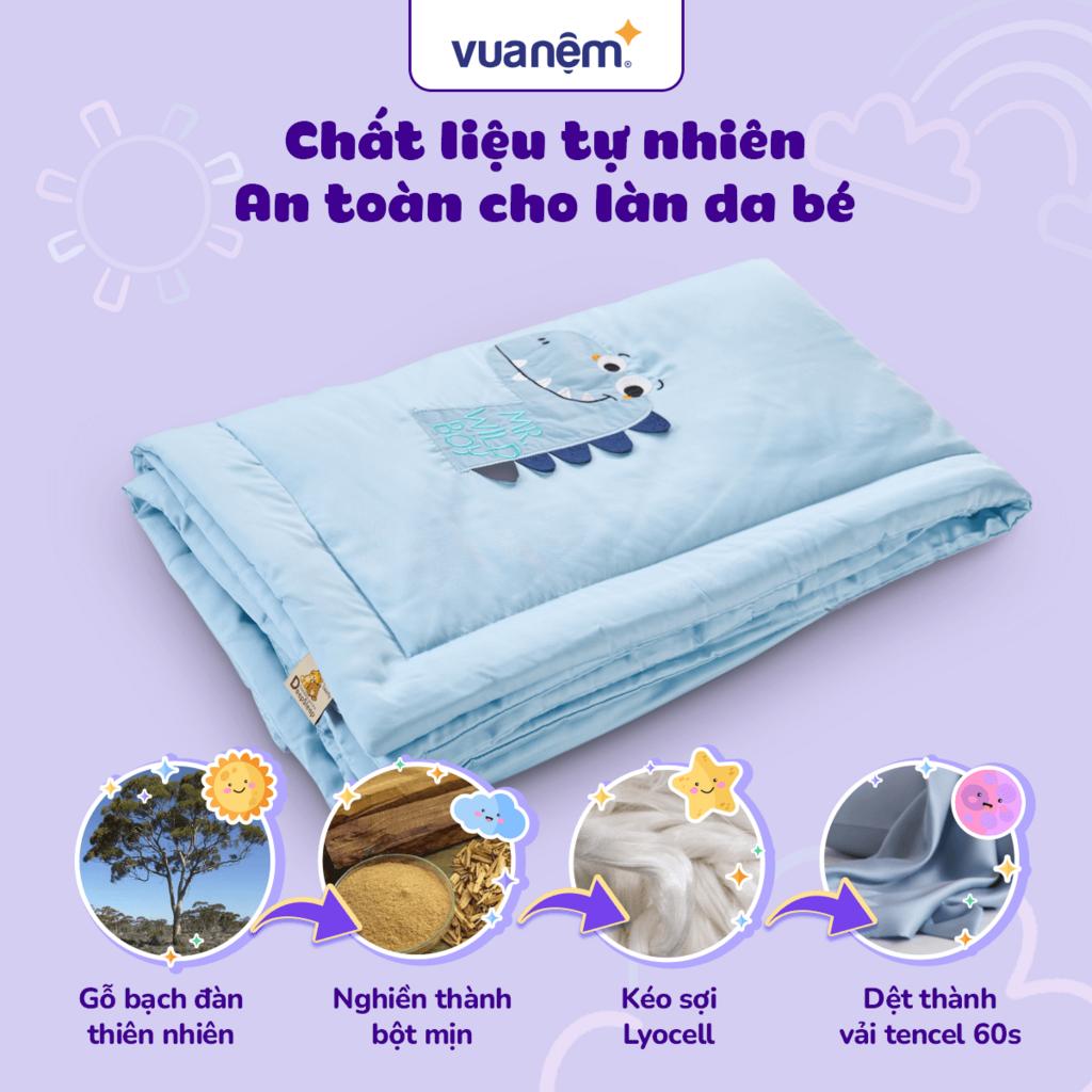 Close-up: vải Tencel 60s mềm mại, thoáng khí, phù hợp cho da nhạy cảm.