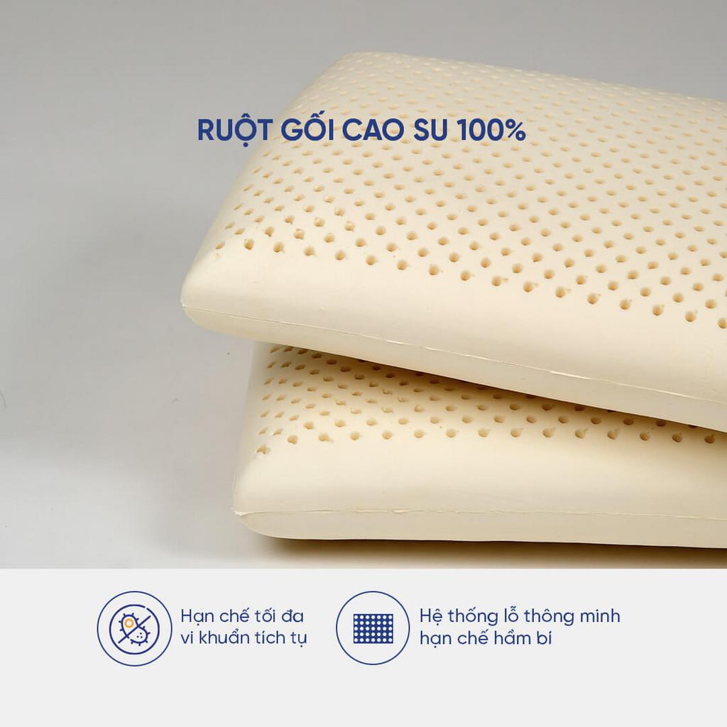 Thiết kế Ovan giúp giữ đường cong tự nhiên của cổ, giảm áp lực.