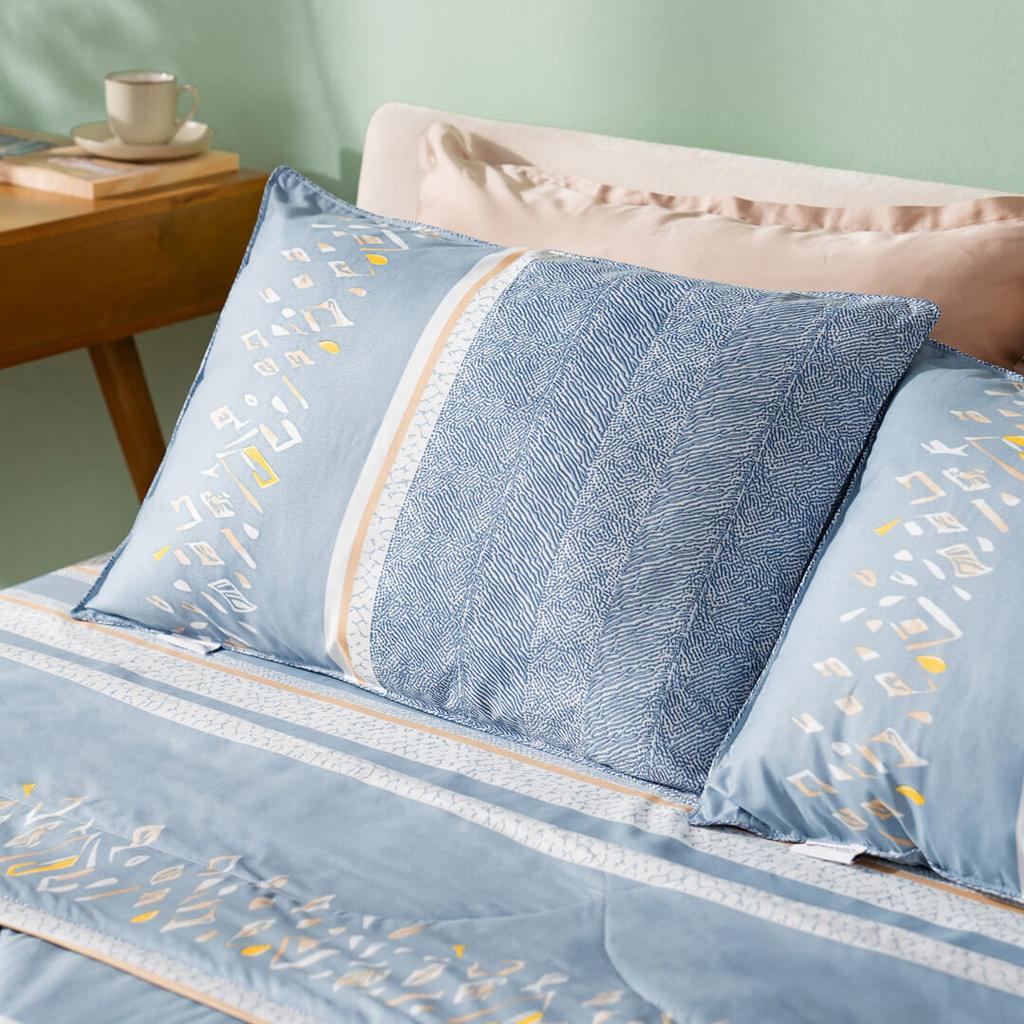 Bộ Ga chun microfiber Amando Ellie họa tiết 5 chi tiết M02