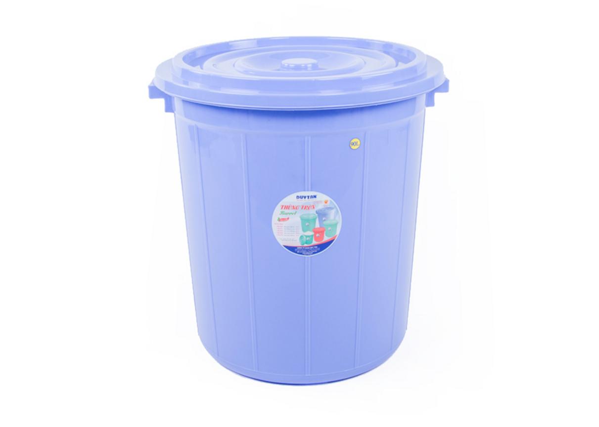 Thùng 90 lít No.T005 — dung tích lớn, nắp kín và bánh xe chịu lực.
