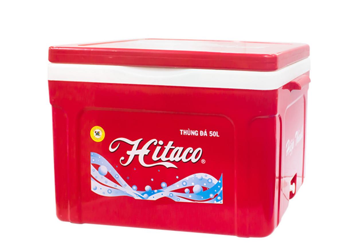 Thùng đá 50 lít — Giữ lạnh lâu, vòi xả tiện lợi và quai chắc chắn.