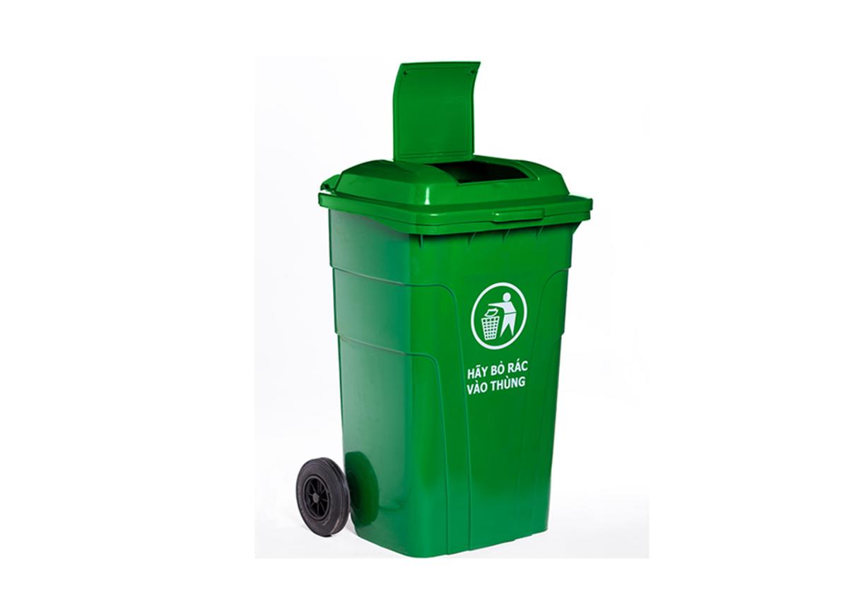 Thùng rác 150 lít nắp kín — lựa chọn bền bỉ cho gia đình và cơ sở công cộng.