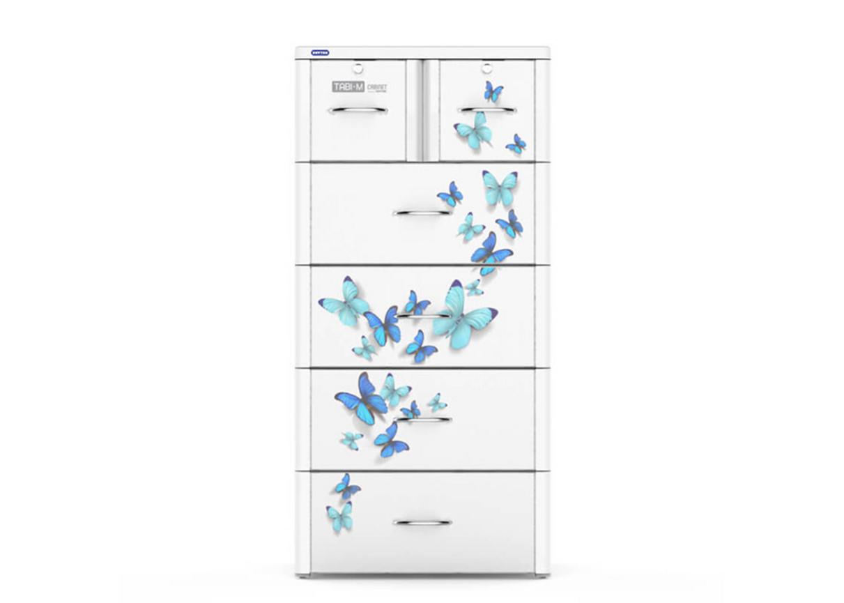 Tủ Tabi M Trắng 5 ngăn — thiết kế gọn, màu trắng dễ phối nội thất.