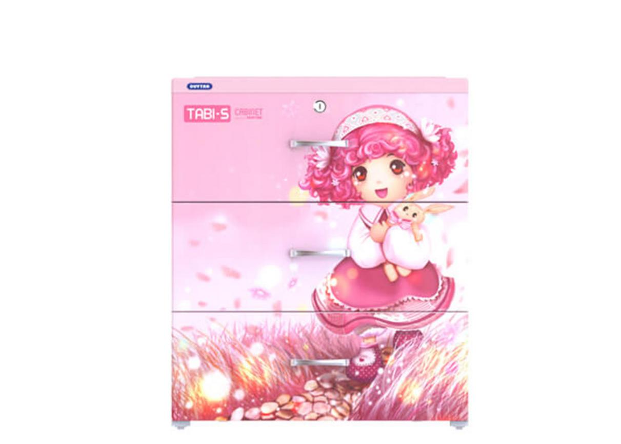 Tủ Tabi S Hồng 3 ngăn