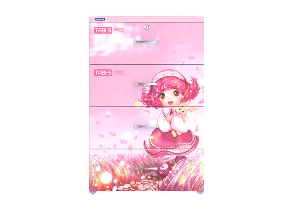 Tủ Tabi S Hồng 4 ngăn
