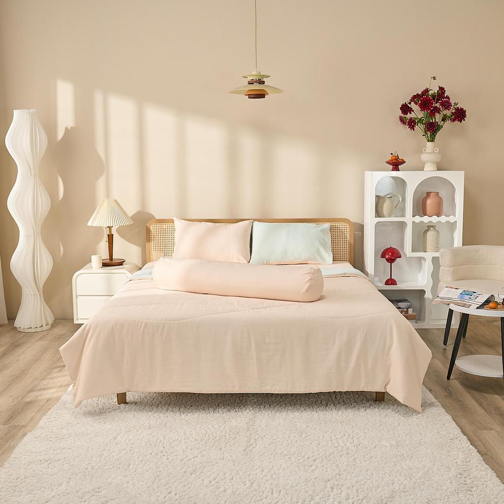 Cận cảnh sợi Tencel: mịn, thoáng khí, nguồn gốc cellulose từ gỗ tự nhiên.